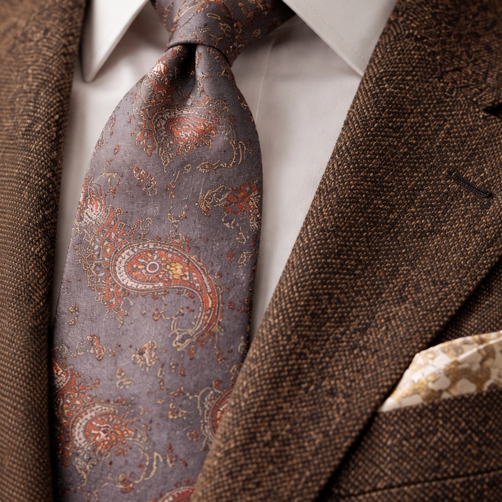 Vintage Silk Tie Bundle Set of 3 Paisley Geometric Mens